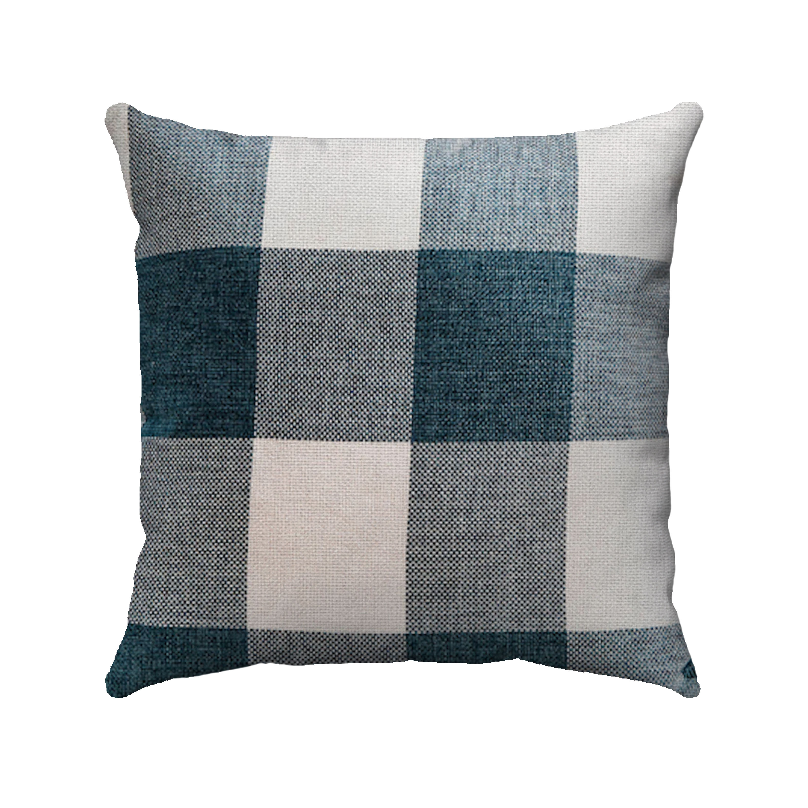 Blue gingham outlet throw pillows